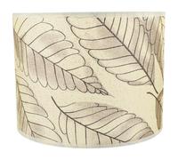 LIFKICH Abat-jour de chevet abat-jour d'intérieur en tissu beige E27 motif feuilles pour chambre à coucher et salon