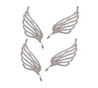 LIFKICH Barrettes Cheveux Lot de 4 Pièces en Alliage de Zinc et Argentés, Légères et Élégantes, Décoration pour Mariage et Banquets