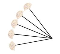 LIFKICH Bâtonnets Diffuseurs de Parfum en Rotin Noir Faciles à Utiliser Fleurs Artificielles, Lot de 5 Pièces Effet Décoratif pour Hôtels et Salles de Conférence