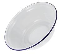 LIFKICH Bol Mélangeur Vintage en Émail Blanc Grosse Capacité, Plat Rond Multifonction Allant au Four, pour Cuisson et Pâtisserie Classique