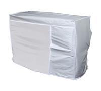 LIFKICH Cache Extérieure de Climatisation Camping en Polyester Argenté, Design Imperméable et Flexible, pour Climatiseur Extérieur en Régions Chaudes et Lumineuses