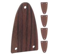 LIFKICH Caches de Tige de Réglage pour Remplacement et Amélioration Protection Légère Lot de 5 en Bois Naturel Tête Design Élégant à 3 Trous pour Guitare Électrique et Basse