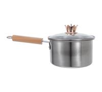 LIFKICH Casserole Multifonction en Acier Inoxydable avec Cuiseur Vapeur Intégré, Poignée en Bois, Compacte Cuisine et Plein Air