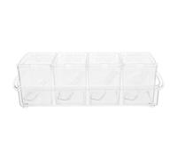 LIFKICH Coffret Épices Multifonctionnel en Plastique avec 4 Compartiments, Couvercles Étanches et Cuillères, Pot à Épices Cuisine et Voyage, Stockage Anti-humidité