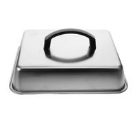 LIFKICH Couvercle Rectangulaire en Acier Inoxydable pour Barbecue, Cloche Alimentaire Polyvalente Surface Plate, pour Griller et Cuire la Vapeur Facilement