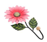 LIFKICH Crochet Mural en Fer de Petite Marguerite Solide et Sûr, Décoration Fleur Rose pour Chambre et Bureau
