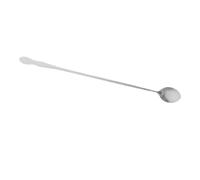 LIFKICH Cuillère à Soupe Asiatique en Acier Inoxydable Argentée, Manche Long de 32cm, Forme Gourde Pointe, Ustensile Multifonction pour Mesurer Précision et Cuisiner en Toute Sécurité