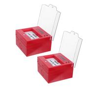 LIFKICH Dispositif de Notification d'alarme Incendie, sirène d'incendie de sécurité en Plastique Rouge, Pack de 2 pour espaces publics avec Fonctionnement sans Effort
