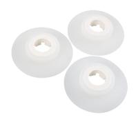 LIFKICH Ensemble De 3 Silicone Blanc pour Toilettes avec 0,7 Pouce Id | Butées de Siège, Diamètre Standard, Bord Épaissi, Maintien Stable sur Céramique ou PVC