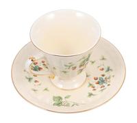 LIFKICH Ensemble de Tasses à Café en Céramique Blanc Style Rétro Européen Soucoupes, pour Restaurant et Bureau, Capacité pour Eau et Jus