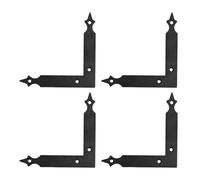 LIFKICH Équerres D'angle Renfort Fixe Solide en Fer Noir Lot de 4 Résistance la Corrosion, Forme en L Angle Droit pour Meubles et Stands D'exposition