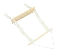 LIFKICH Étagère Murale Suspendue Style Bohème Franges en Bois et Corde de Coton Tressée pour Décoration Intérieure et Rangement Pratique