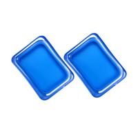 LIFKICH Glacière Gonflable, Bar à Glace Flottant en PVC Bleu, Lot de 2, Grande capacité, Facile à gonfler, pour Piscine et événements à thème Tropical