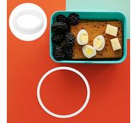 LIFKICH Joint d'étanchéité silicone blanc flexible réutilisable pour boîte alimentaire anneau de couvercle résistant haute température et traction pour lunch box