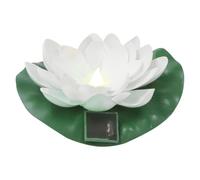 LIFKICH Lampe Solaire de Fleur Blanche pour Décoration de Jardin Surface Lisse en Plastique, Accessoires de Jardin pour Bureau ou Parfum Plusieurs Styles