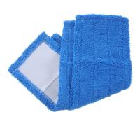 LIFKICH Lingettes de Balai Polaire Corail en Microfibre Bleue, 2pcs, Absorbent Huile et Liquides, Recharge pour Nettoyage Hôtel et Restaurant