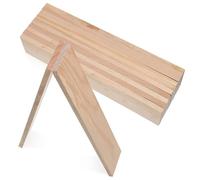 LIFKICH Lot de 12 Planches Rectangulaires en Bois Beige 200x40x6mm, Texture Naturelle Unique, pour Projets Artistiques et Travaux Manuels la Maison