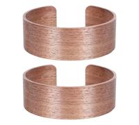 LIFKICH Lot de 2 Manchons de Tasse en Bois Créatifs, Isolants Thermiques et Protecteurs, Design Simple, Pratiques pour Tasses à Thé et Gobelets