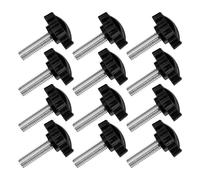 LIFKICH Lot de 20 boutons de serrage hexagonaux M8 x 25-32 en plastique en forme de fleur avec poignée pour l'entretien des machines et l'assemblage de meubles Vis de serrage de rechange