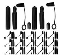 LIFKICH Lot de 80 Bouchons Distributeurs Noirs en Plastique pour Bouteille D'huile et Liqueur, Couvercles Anti-poussière Élégants 1,2mm, Faciles à Nettoyer pour Maison et Fêtes