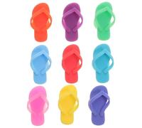 LIFKICH Marqueur à vin réutilisable silicone 9 pièces forme pantoufle légers marque-verres pour décoration de verre à vin en maison et bar