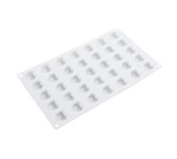 LIFKICH Moule à Gâteau en Silicone Blanc Forme Cœur 35 Cavités Antiadhésif Facile à Nettoyer pour Mousse et Cookies Cuisson Professionnelle
