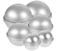 LIFKICH Moules Demi-sphère en Alliage D'aluminium Résistants la Chaleur Lot de 12 Faciles à Nettoyer, pour DIY, Fabrication de Savons, Bombes de Bain et Pâtisserie
