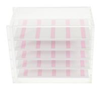 LIFKICH Organisateur de Faux Ongles Transparent à 5 Niveaux en Acrylique, Boîte de Rangement pour Capsules et Accessoires de Manucure, Étui Léger et Portable, Usage Professionnel