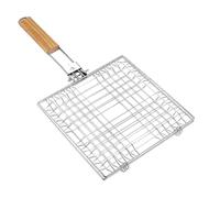 LIFKICH Panier à Poisson Résistant la Chaleur Isolation Thermique en Acier Inoxydable 304 Pliable pour Barbecue, pour Camping et Pique-niques, Adapté Steak et Crevettes