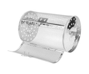 LIFKICH Panier à Rôtisserie en Acier Inoxydable Argenté Chauffage Uniforme et Fermeture à Boucle pour Four et Barbecue Polyvalent