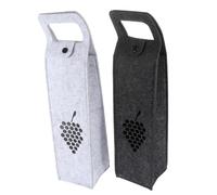 LIFKICH Paquet pour Bouteilles de Vin en Feutre 2pcs Poignée Pratique et Absorption D'humidité, pour Anniversaires et Mariages