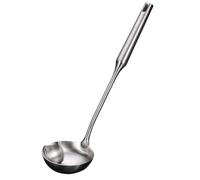 LIFKICH Passoire à Huile en Acier Inoxydable 304 Cuillère Filtrante pour Soupe, Ustensile Cuisine Pratique et Résistant pour Filtrage et Rangement Facile