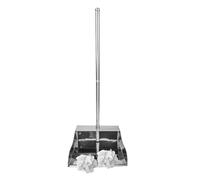 LIFKICH Pelle à poussière métal ramasse avec manche long et surface polie pour nettoyage maison sans courbure