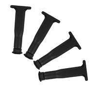 LIFKICH Pieds de Support de Lit Réglables, Colonne Noire 18-34 CM | Plastique Acier, Montage sans Outil, Filetage 2,7cm, pour Réparation du Cadre et Soutien du Mobilier