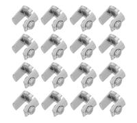 LIFKICH Pince à verre pour mur lot de 16 clips en alliage de zinc argenté pour étagère en verre ajustable pour cuisine et salle de bain, compatible verre 8-10mm épaisseur