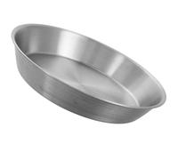 LIFKICH Plaque de Cuisson Ronde en Acier Inoxydable Brossé pour Four, Moule Pâtisserie Multifonction pour Gâteaux, Biscuits, Pizza et Grillades