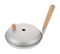 LIFKICH Poêle Japonaise à Tamagoyaki en Aluminium avec Poignée en Bois, Antiadhésive, Légère et Compacte, avec Couvercle, Cuisine Familiale