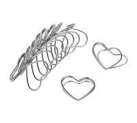 LIFKICH Porte-numéros de Cœur de Mariage Métal de en Argenté Table Lot de 10 Clips Effet Décoratif, Résistant Décoration