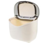 LIFKICH Poubelle Suspendue Cuisine Corbeille à Déchets Pratique 7l en Plastique Blanc avec Couvercle pour Compostage et Organisation Domestique