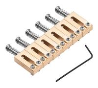 LIFKICH Selles verrouillées 6pcs en cuivre pour chevalet de guitare électrique, espacement de corde 10,5 mm, partie de rechange pour guitaristes amateurs, fabrication précise
