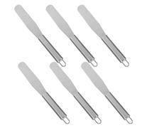 LIFKICH Set de 6 Spatules à Glaçage en Acier Inoxydable Argenté, Construction Renforcée Épaissie pour Décoration Précise de Gâteaux de Mariage et Cupcakes