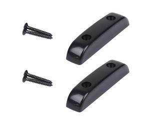 LIFKICH Sets de Repose-pouces en Plastique Noir, Protège L'instrument Main Lot de 2 Maintient la Position Correcte des Doigts pour Guitare Basse