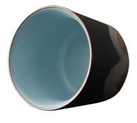 LIFKICH Tasse à Thé Vintage en Poterie Noire, Ronde et Résistante Chaleur, Multifonctionnelle Maison Bureau, Facile à Nettoyer Design Simple