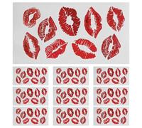 LIFKOME 10 Feuilles Tatouages Lèvres Temporaires Réalistes Étanches Stickers Tatouage Lèvres Pour Saint-valentin Halloween Fête Cosplay
