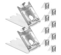 LIFKOME 10 Pièces Clips pour Étagères de Congélateur Commercial, Support | Argenté, Verrouillage Facile et Hauteur Ajustable, Usage Polyvalent pour Magasins et Maisons