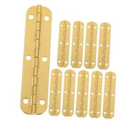 LIFKOME 10 Pièces Petites Charnières de Piano en Fer Or 180 Degrés pour Coffrets Bijoux et Meubles, Robustes et Sécurisées, Adaptées Usage Domestique et Commercial