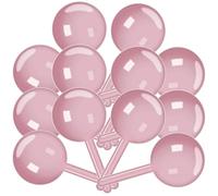 LIFKOME 12pièces Boîte de Rangement Kawaii Forme de Sucette Conteneur Creux Rond DIY pour Cadeaux Garçon Fille Décoration Maison et Fête Boîtes de Stockage Adorables Rose