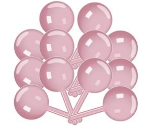 LIFKOME 12pièces Boîte de Rangement Kawaii Forme de Sucette Conteneur Creux Rond DIY pour Cadeaux Garçon Fille Décoration Maison et Fête Boîtes de Stockage Adorables Rose