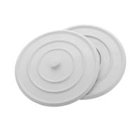 LIFKOME 2 Pièces Bouchon De Baignoire Plat Rond en Caoutchouc Grand Bouchon D’Évier pour Baignoire Lavabo Et Cuisine Couvercle De Vidange avec Fonction Attrape-Cheveux
