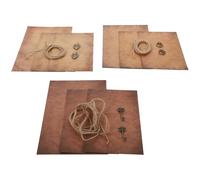 LIFKOME 3 Ensembles Lot de Papier à Lettres et Enveloppes Vintage en Papier Kraft A5 Corde en Cuivre, Style Rétro Élégant pour Invitations de Fête, Encre sans Bavure